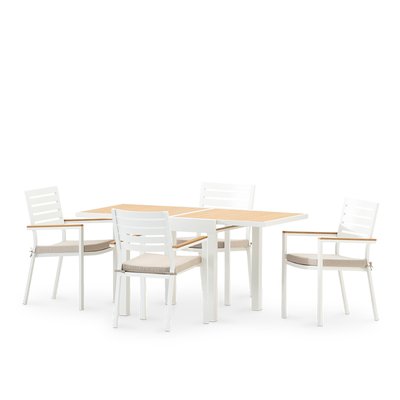 Salon de jardin, 4 chaises, OSAKA DEFORA HOME