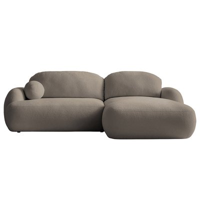 Canapé d'Angle Convertible en Tissu bouclette 4 places - BERENICE LISA DESIGN