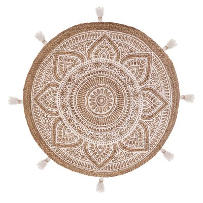 Tapis imprimé à pompons ROSALIE ATMOSPHERA