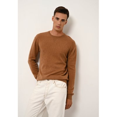 NOE pull col rond noisette en cachemire JUST CASHMERE
