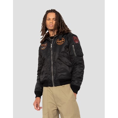 Airston Unisex Detachable Collar Army Bomber Jacket SCHOTT