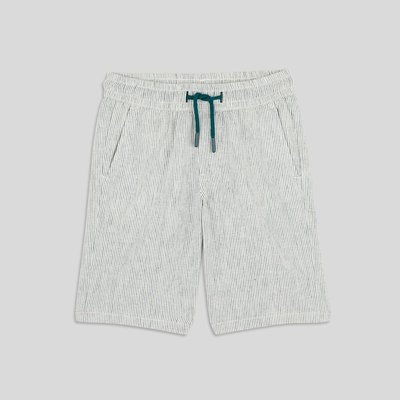 Bermuda à rayures avec cordon à la taille contenant du lin, certifié OEKO-TEX et European Flax MONOPRIX