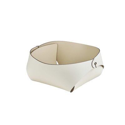 Корзина для фруктов и  декора из натуральной кожи, 15 x 15 x H7 см SO'HOME