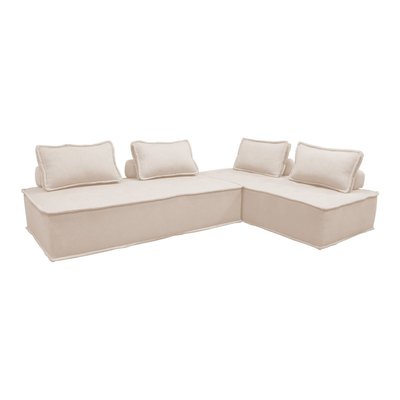Chauffeuse pour canapé modulable 2 places tissu capitonné (lot de 2) DAO SWEEEK