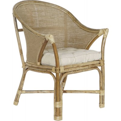 Fauteuil en rotin et coton, Colonial RECOLLECTION