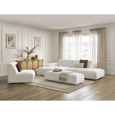 Canapé modulable 5 places en tissu texturé, SIRIUS BOBOCHIC