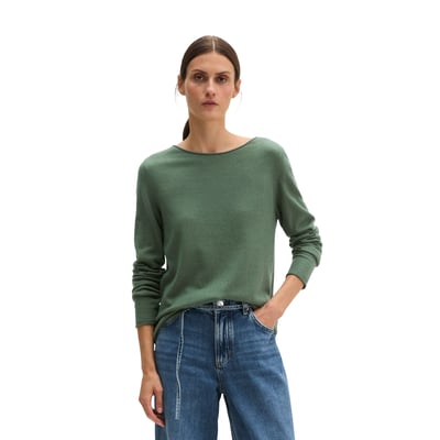 Pull-over en maille fine regular en doux mélange de laine vierge MARC O'POLO