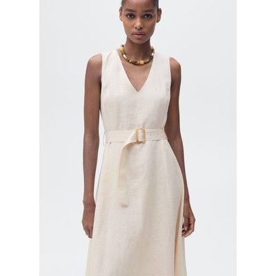 Robe lin ceinture MANGO