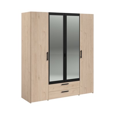 Armoire 4 portes 2 miroirs 2 tiroirs - PAULINE CAMIF
