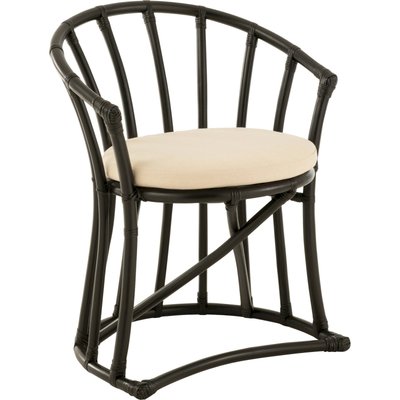 Chaise rotin  avec coussin tissu  élégant RECOLLECTION
