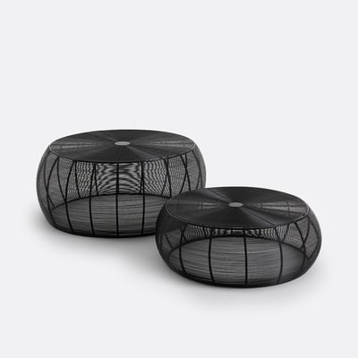Lot de 2 tables basses rondes acier filaire Bangor LA REDOUTE INTERIEURS