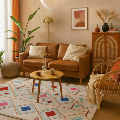 Tapis intérieur rectangulaire berbère TOVA SWEEEK