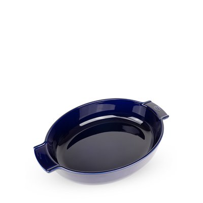 Plat four céramique ovale bleu profond 40 cm - 13 1/2“ Appolia PEUGEOT