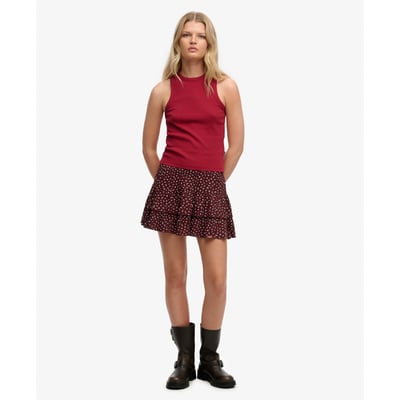Mini-jupe à volants imprimée SUPERDRY