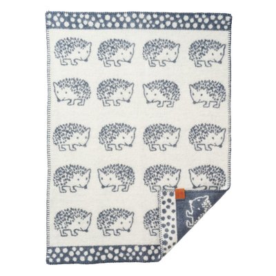 Plaid bébé laine recyclée hérissons  Hedgehog KLIPPAN