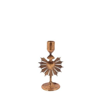 Bougeoir design coeur en métal 20cm KERSTEN