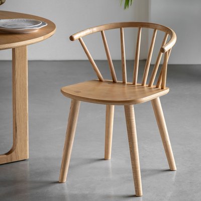 Fallon Oak Round Spindle Dining Chairs (Set of 2) SO'HOME