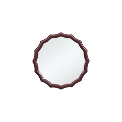 Miroir rond décoratif ondulé en bois H38 SIA DECO