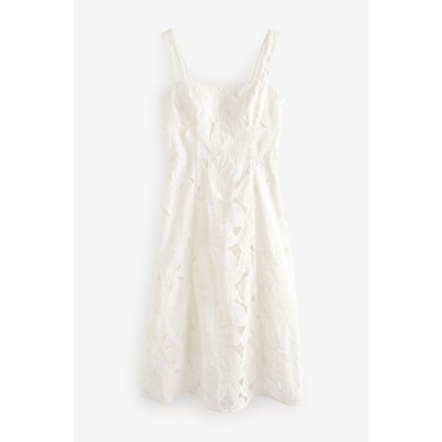 Robe dentelle blanche manche longue La Redoute