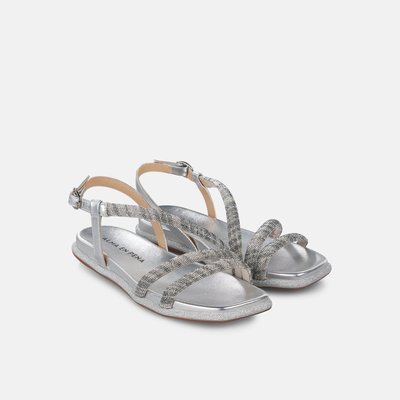 Sandales plates à deux tons avec strass ALMA EN PENA