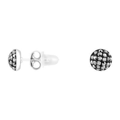 Puces en argent 925 et oxyde de zirconium CLEOR