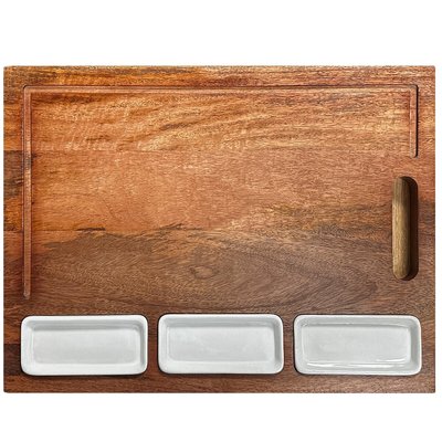 44cm Chopping Board with Ceramic Bowls TOWER