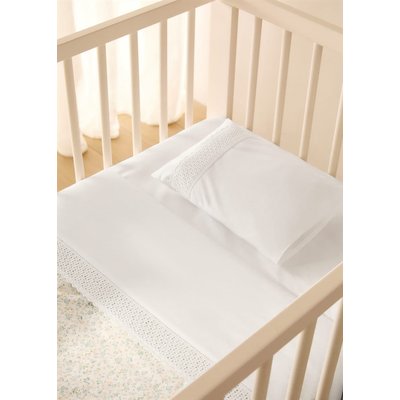 Ensemble drap plat et taie d’oreiller mini berceau brodé MANGO HOME
