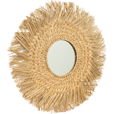 Miroir mural en fibres naturelles esprit bohème chic RECOLLECTION