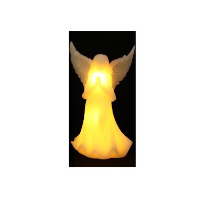 Ange en cire lumineux ailes deployees de noel DOUCEUR D'INTÉRIEUR