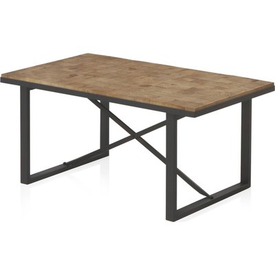 Table basse bois naturel et métal style contemporain RECOLLECTION