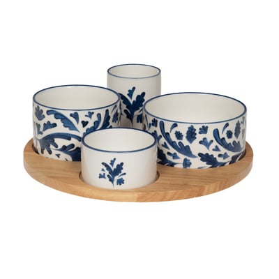 Service apéritif de 4 pièces Romane   28,5 cm - ROMANE TABLE PASSION