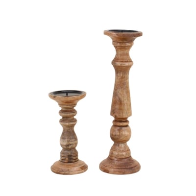 Set de 2 chandeliers en manguier ORNAMI