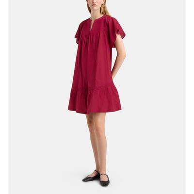 Robe courte fauve ruch coton GALERIES LAFAYETTE