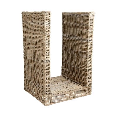 Grand panier à bûches métal et poelet AUBRY GASPARD
