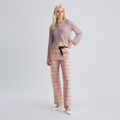 Pantalon évasé à carreaux LIU JO