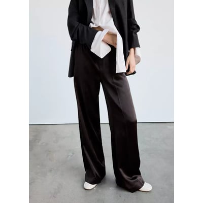 Pantalon droit satiné MANGO