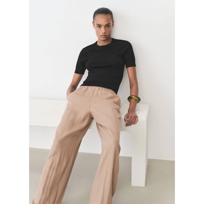 Pull-over rayures manches courtes MANGO