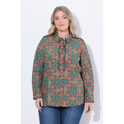 Chemisier à fleurs, col chemise ULLA POPKEN