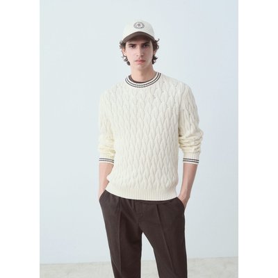 Pull en maille torsadée coton MANGO MAN