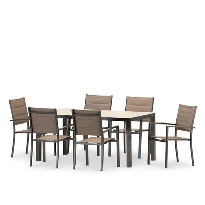 Salon de jardin, 4 chaises, TOKYO DEFORA HOME
