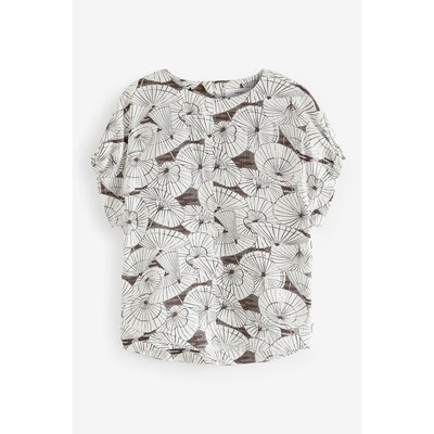 T-shirt coupe droite froncé à manches courtes NEXT
