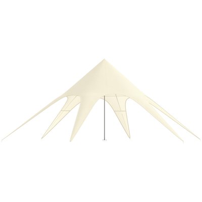 Tente de jardin étoile barnum XXL polyester haute densité beige OUTSUNNY