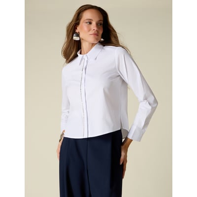 Chemise courte avec cristaux OLTRE