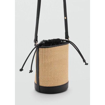 Petit sac seau effet raphia MANGO