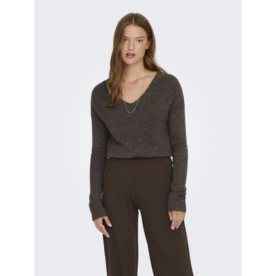 Pull col V, maille mousseuse JDY