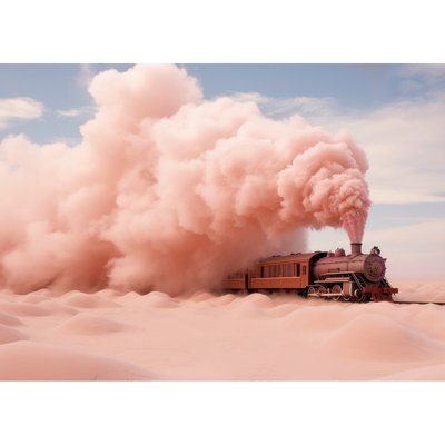 Tableau Mural Train Onirique ILLUSION CEANOTHE