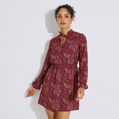 Robe courte imprimée cachemire GRAIN DE MALICE
