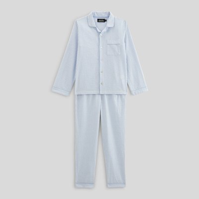 Pyjama chemise manches longues rayé en coton BIO GOTS MONOPRIX