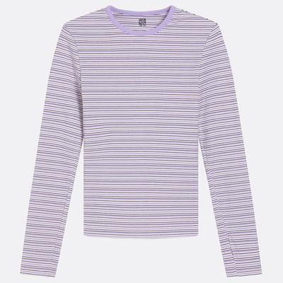 Maglietta a maniche lunghe a righe con collo rotondo LA REDOUTE COLLECTIONS