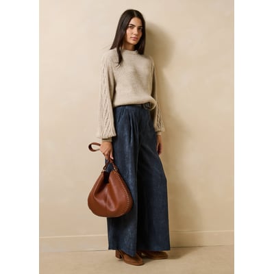 Pantalon large en velours côtelé LA FEE MARABOUTEE